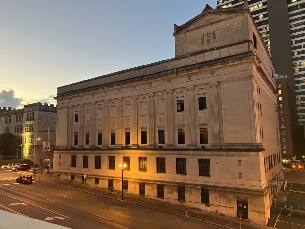 Grand Lodge of Tennessee at sunset