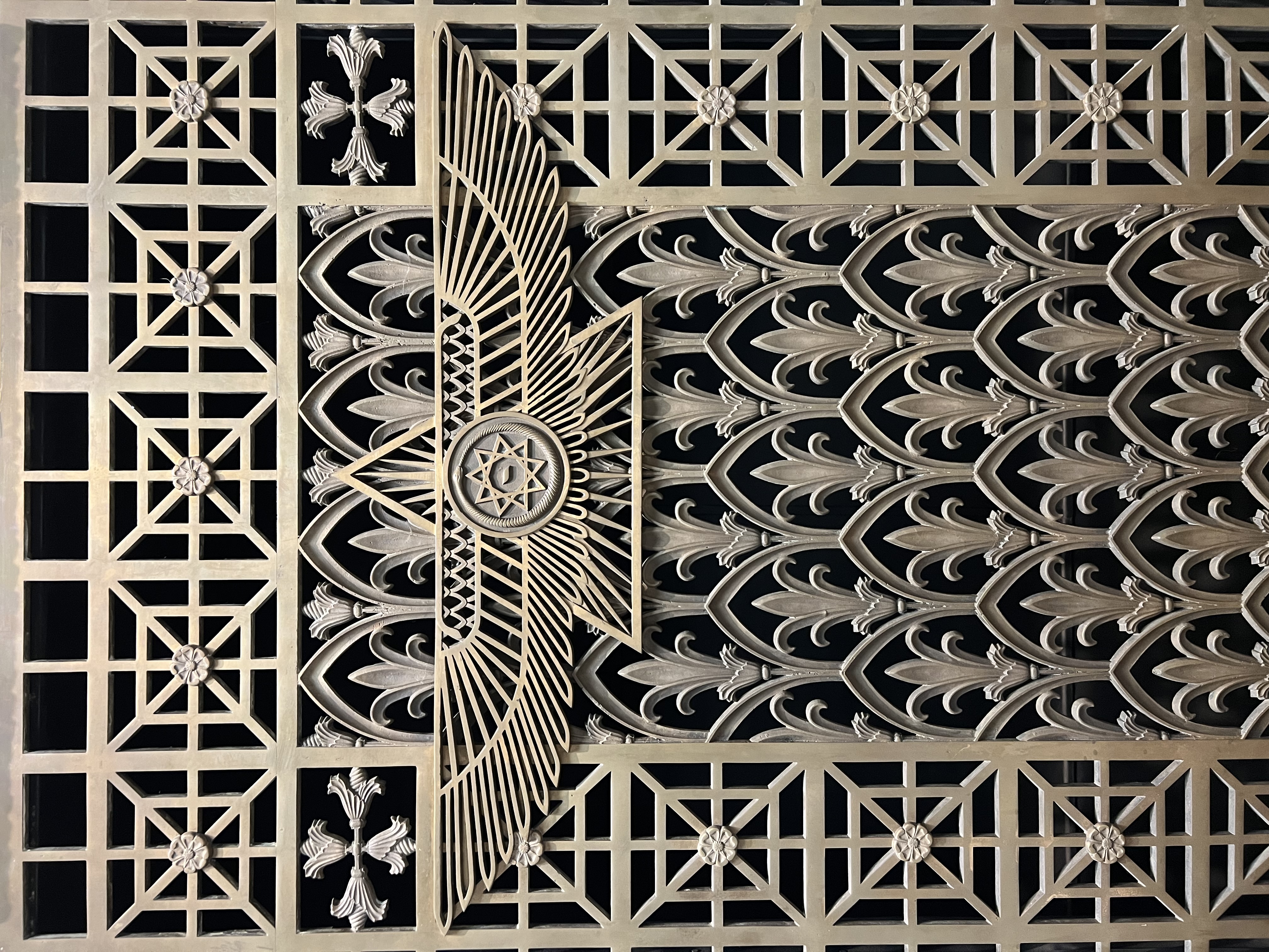 Bronze grille detail